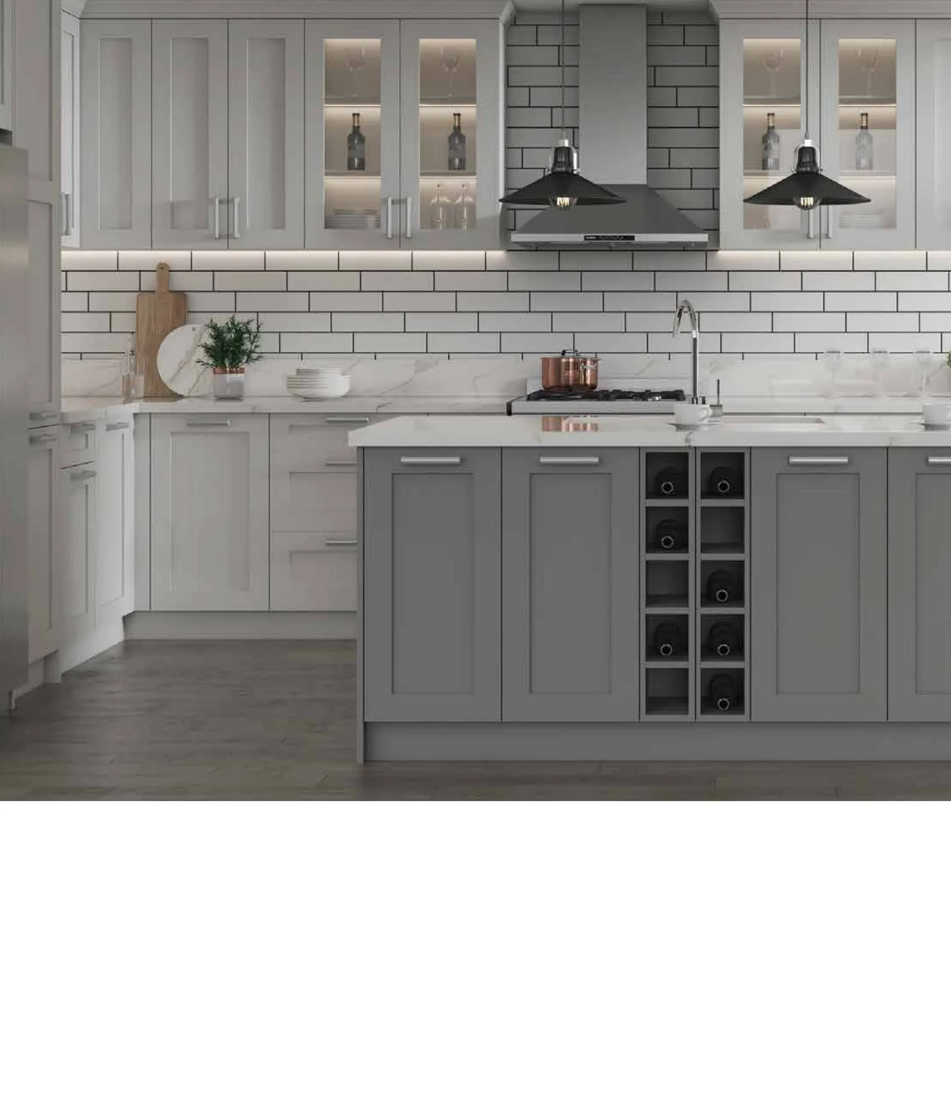 Stone grey shaker kitchen