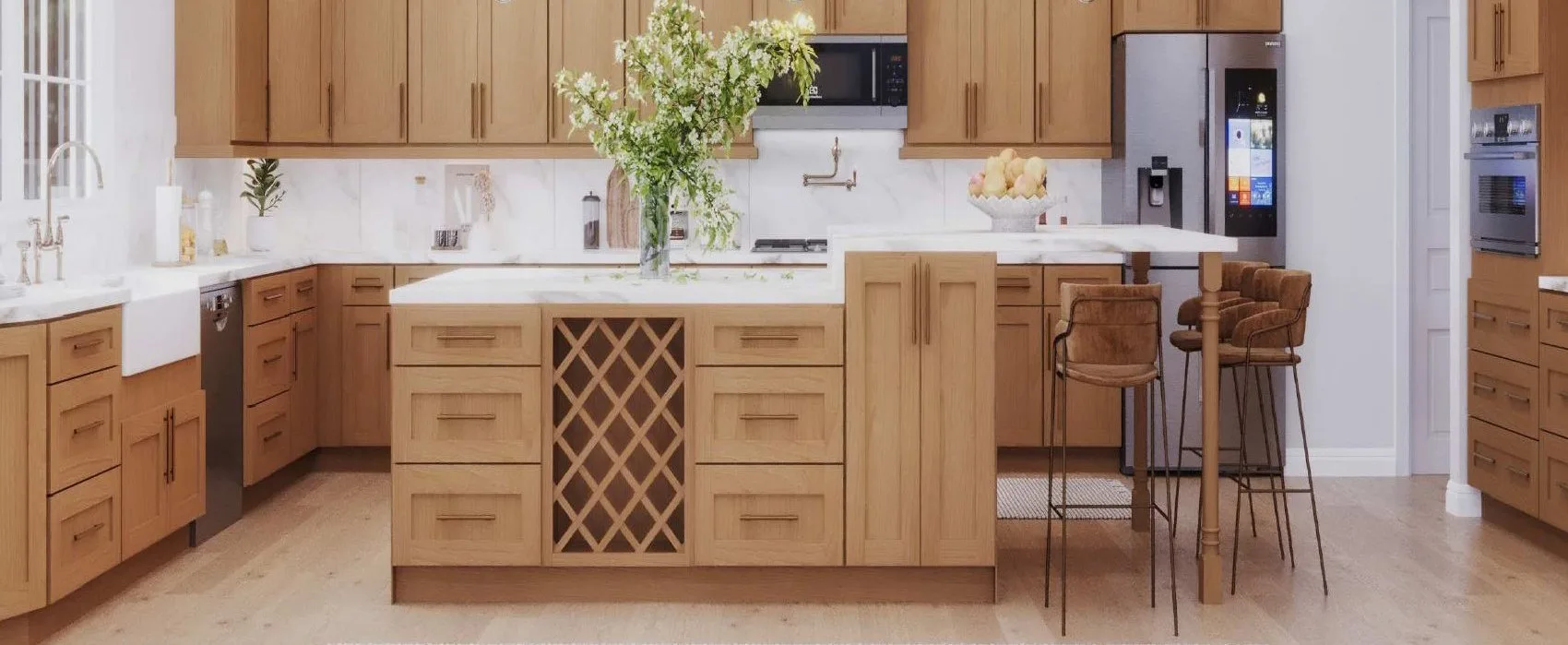 Maple caramel shaker kitchen
