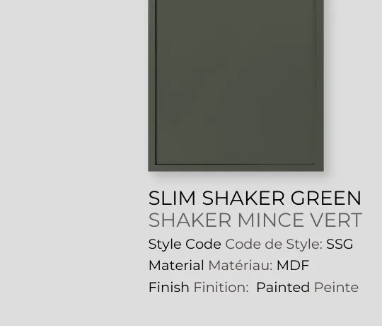 Slim Shaker Green SSG — Aurora Collection by XKitchens